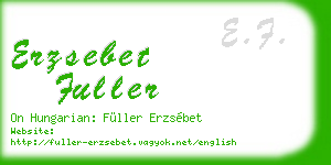 erzsebet fuller business card