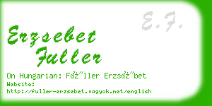 erzsebet fuller business card